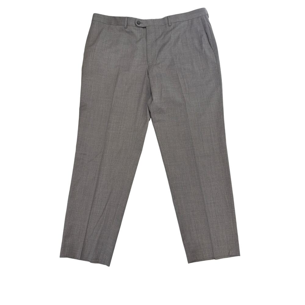 Peter Millar Sz 42R Gray 99% Wool Harker Flat Front Dress Pants 42R Work Office
